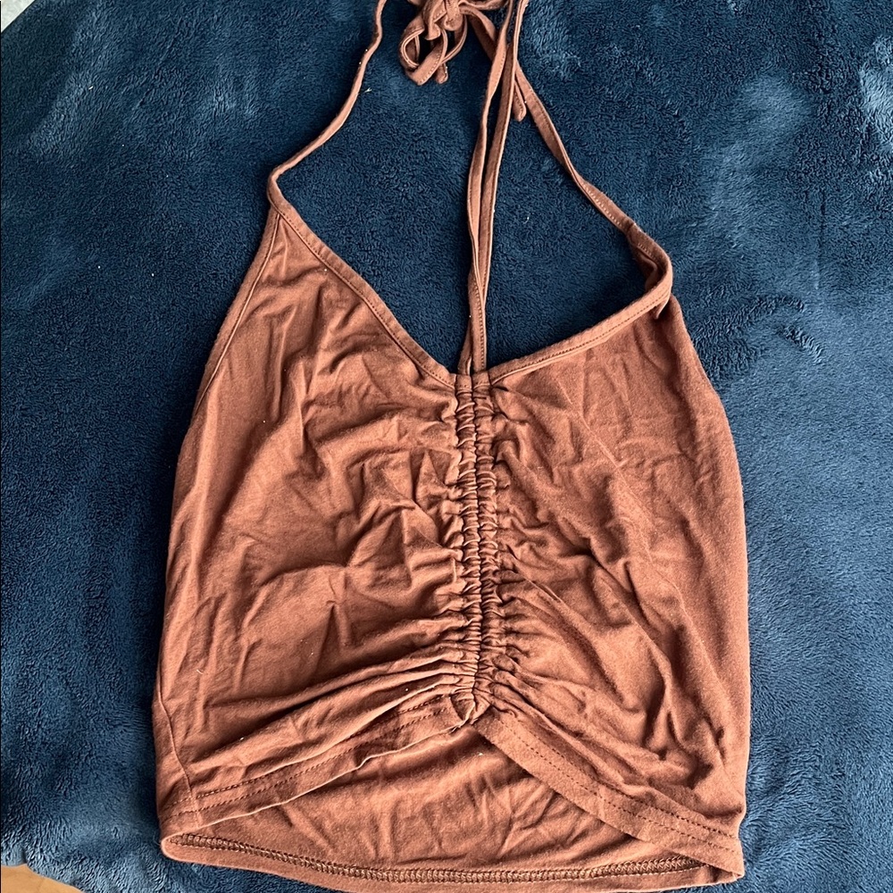 I.AM.GIA Rust Halter Tank Top